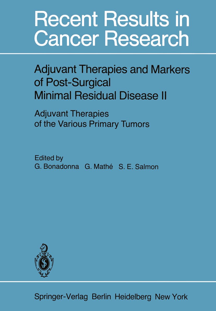 Recent Results in Cancer Research