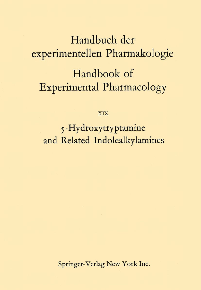 Handbook of Experimental Pharmacology