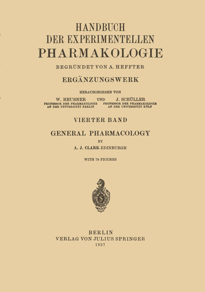 Handbuch der Experimentellen Pharmakologie