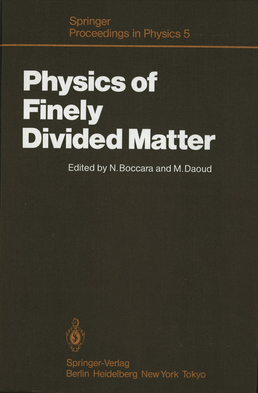 Physics of Finely Divided Matter