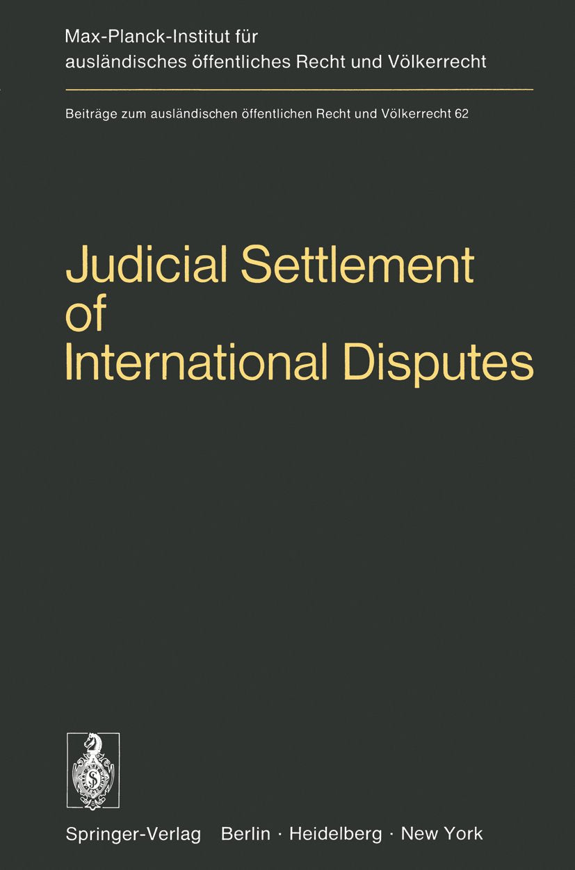 Judicial Settlement of International Disputes