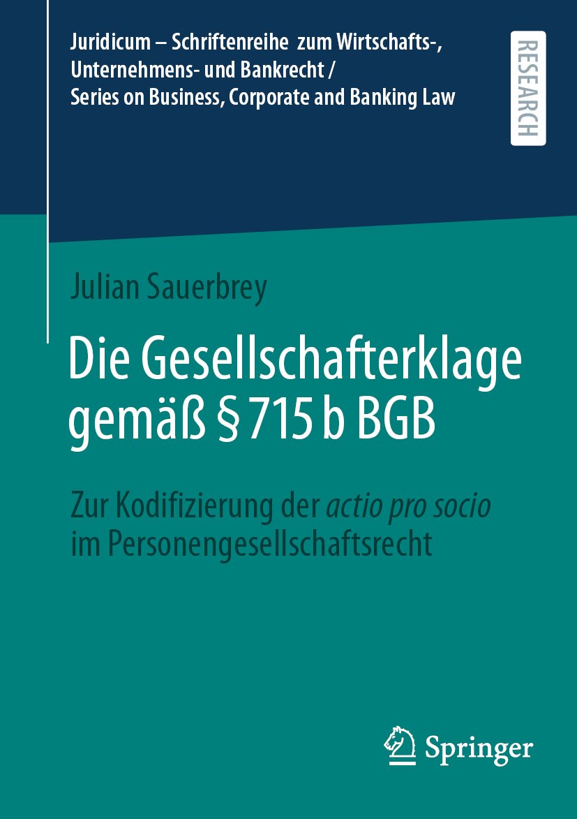Die Gesellschafterklage gemäß § 715b BGB