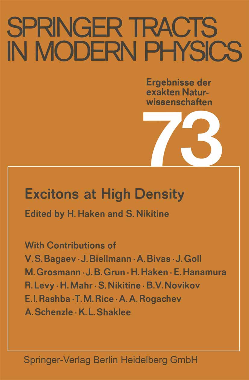 Springer Tracts in Modern Physics