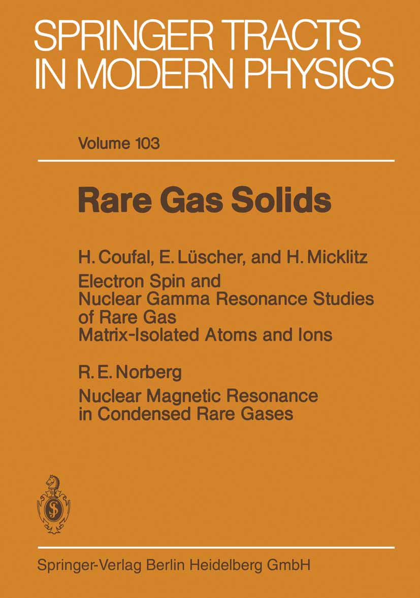 Springer Tracts in Modern Physics