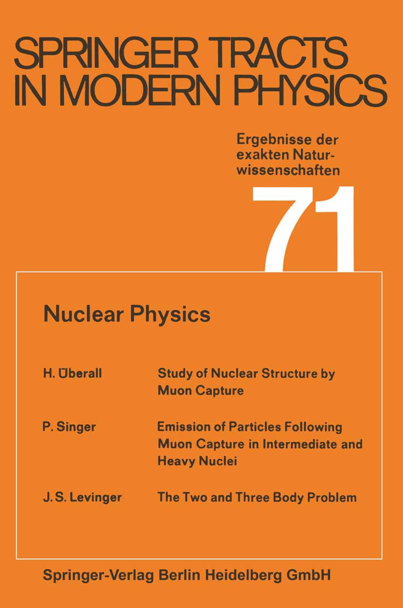 Springer Tracts in Modern Physics