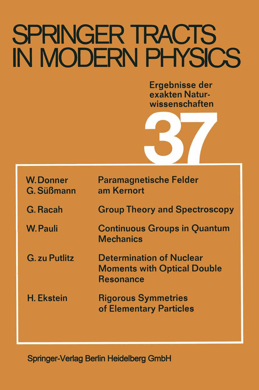 Springer Tracts in Modern Physics