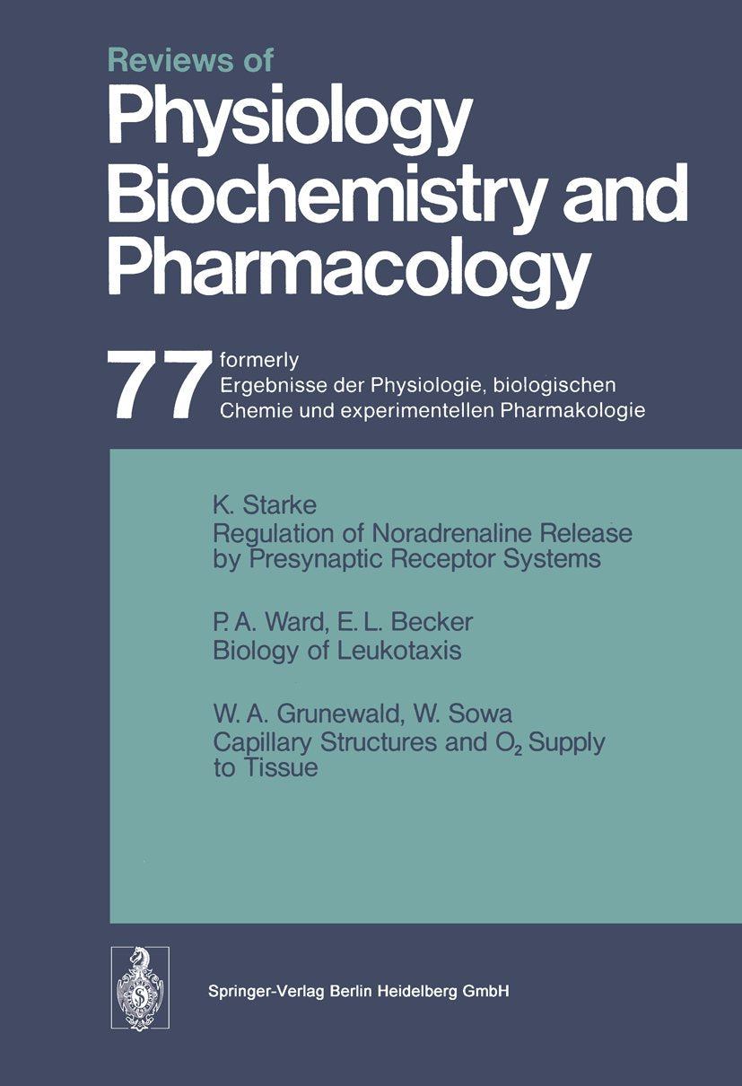Reviews of Physiology, Biochemistry and Pharmacology