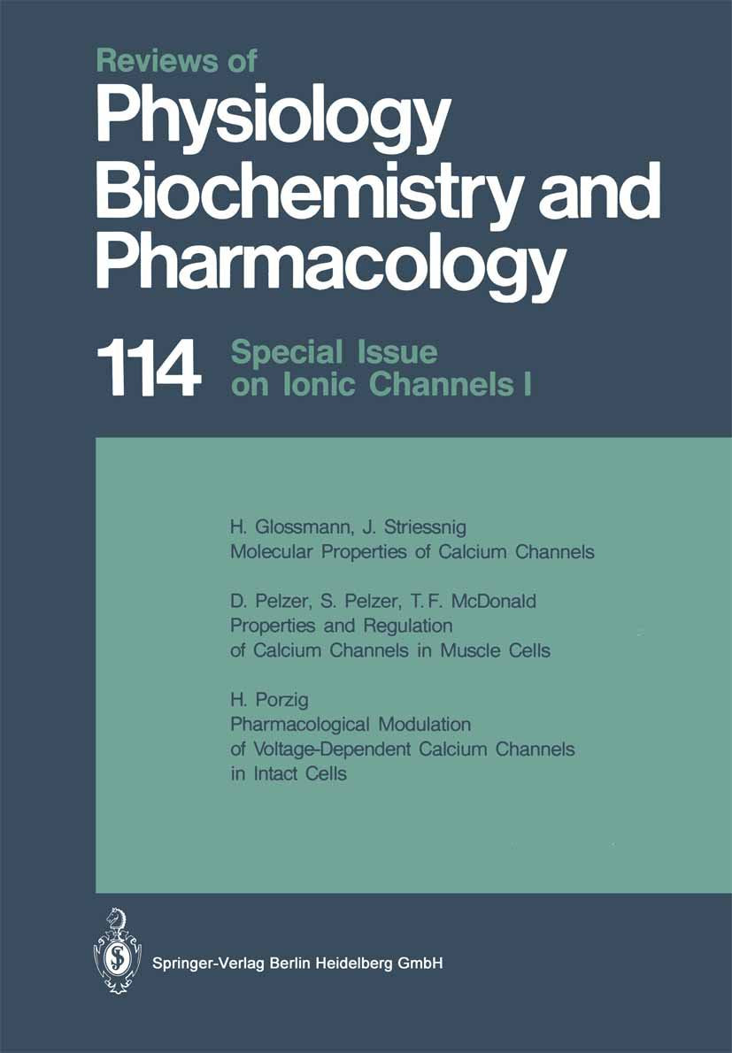 Reviews of Physiology, Biochemistry and Pharmacology