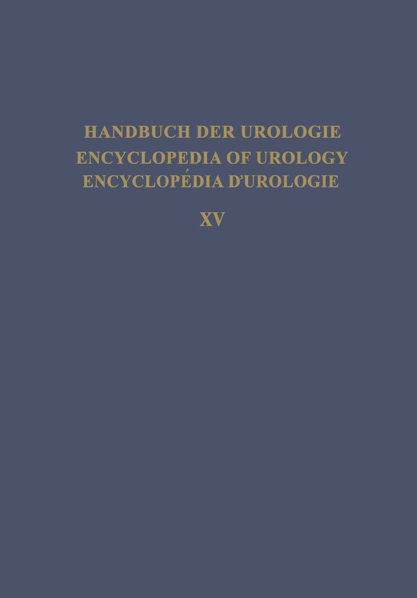 Handbuch der Urologie Encyclopedia of Urology Encyclopedie d'Urologie
