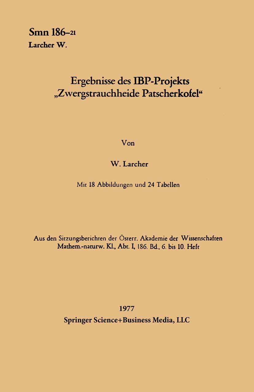Ergebnisse des IBP-Projekts „Zwergstrauchheide Patscherkofel“