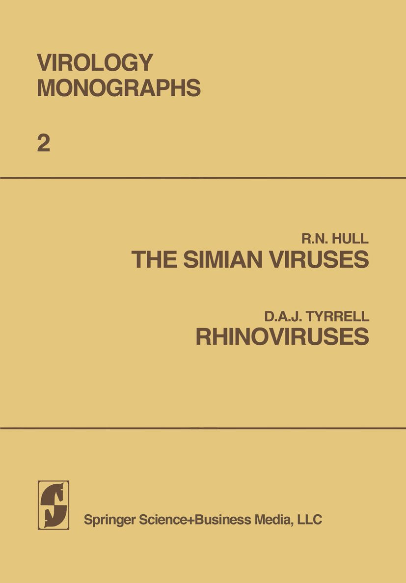Virology Monographs Die Virusforschung in Einzeldarstellungen
