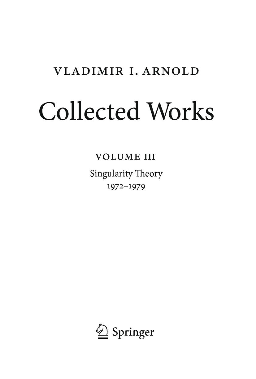 Vladimir I. Arnold - Collected Works