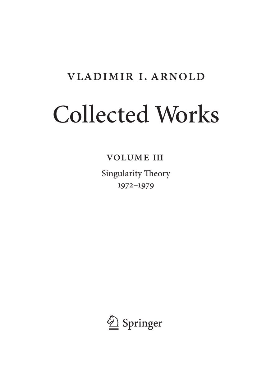 Vladimir I. Arnold - Collected Works