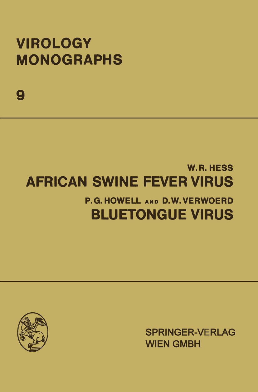 Virology Monographs Die Virusforschung in Einzeldarstellungen