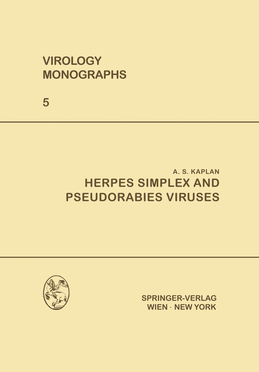 Virology Monographs Die Virusforschung in Einzeldarstellungen