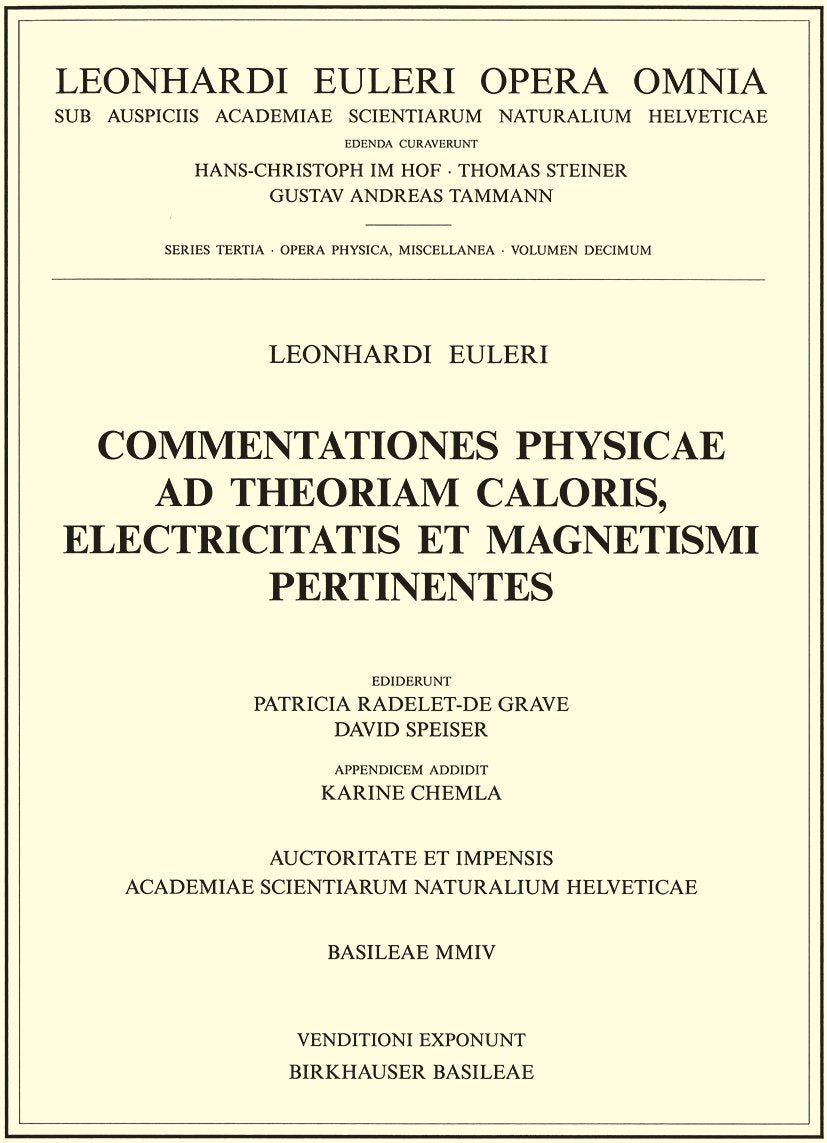 Leonhard Euler, Opera Omnia