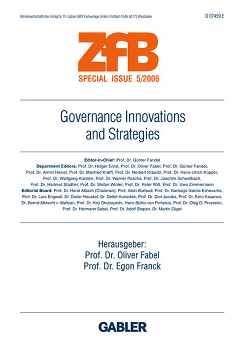 Governance Innovations and Strategies