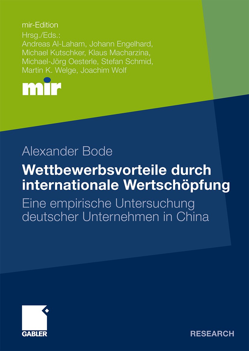 mir-Edition: Eine empirische Untersuchung deutscher Unternehmen in China