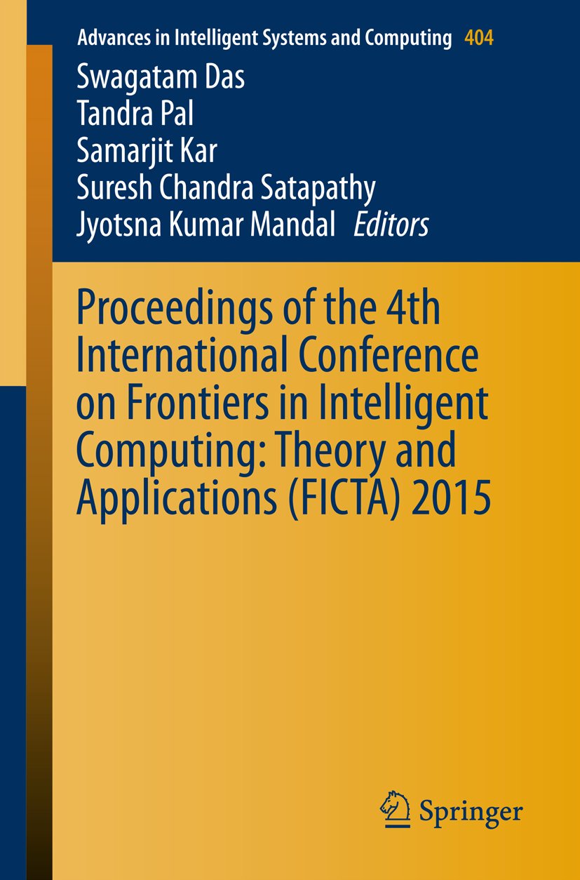Advances in Intelligent Systems and Computing