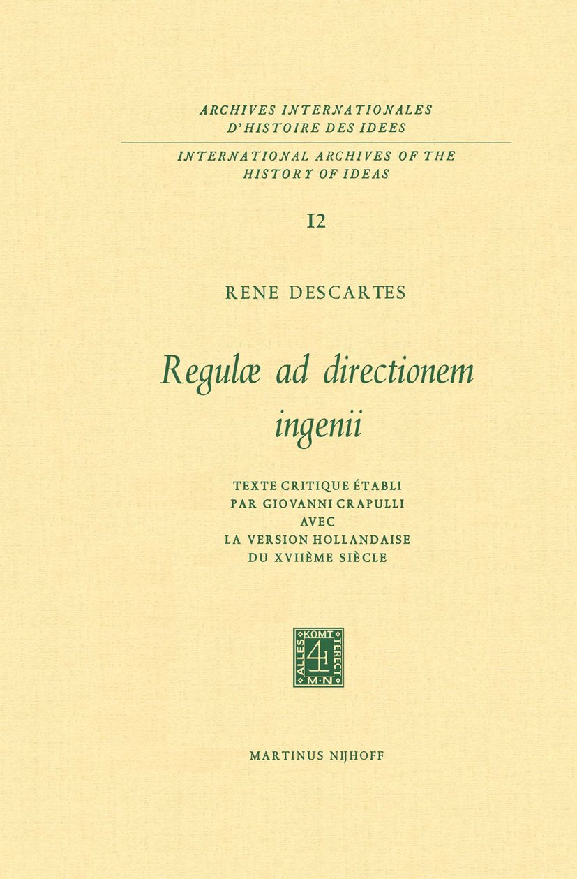 International Archives of the History of Ideas Archives internationales d'histoire des idées