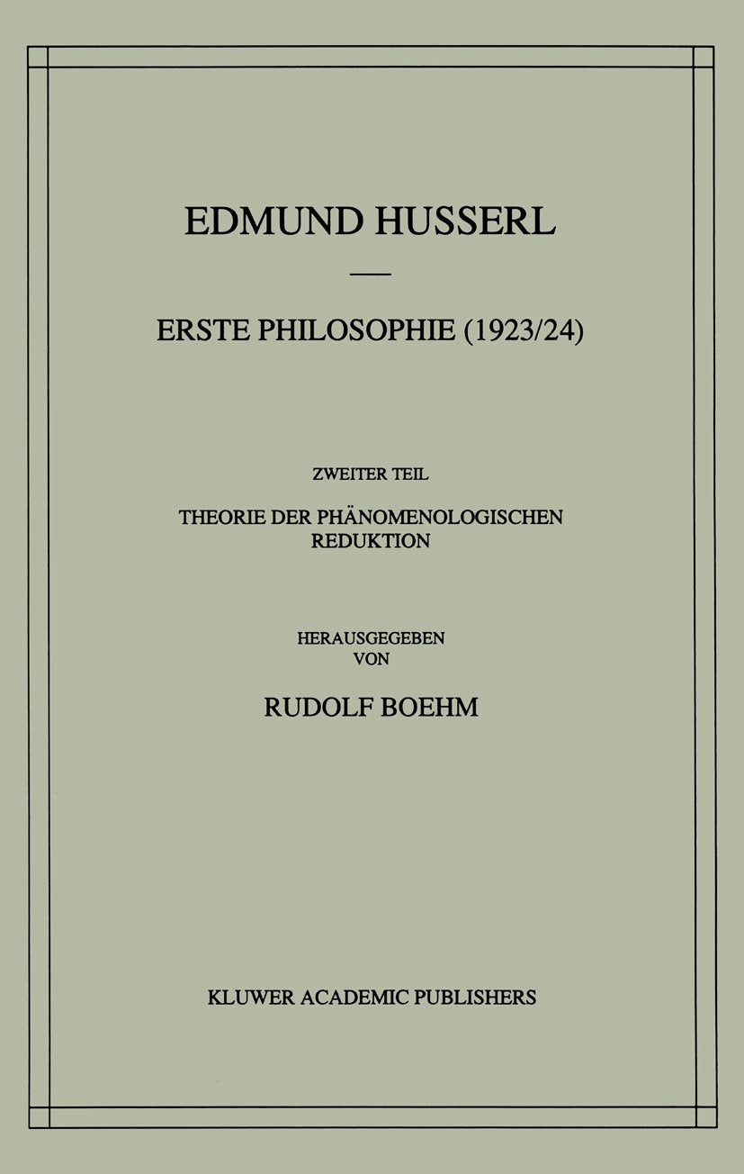 Husserliana: Edmund Husserl – Gesammelte Werke