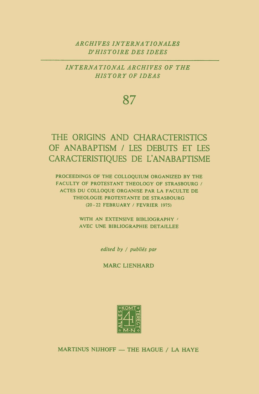 International Archives of the History of Ideas Archives internationales d'histoire des idées