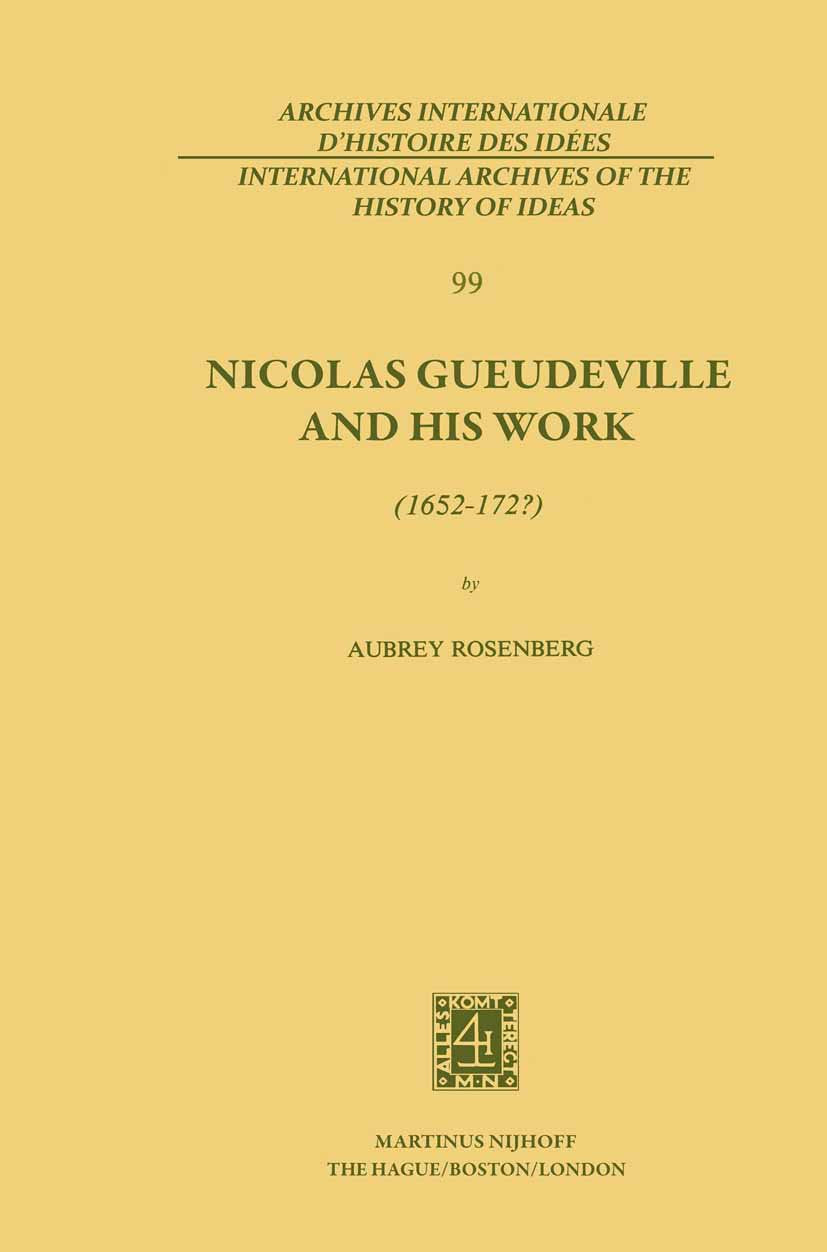 International Archives of the History of Ideas Archives internationales d'histoire des idées
