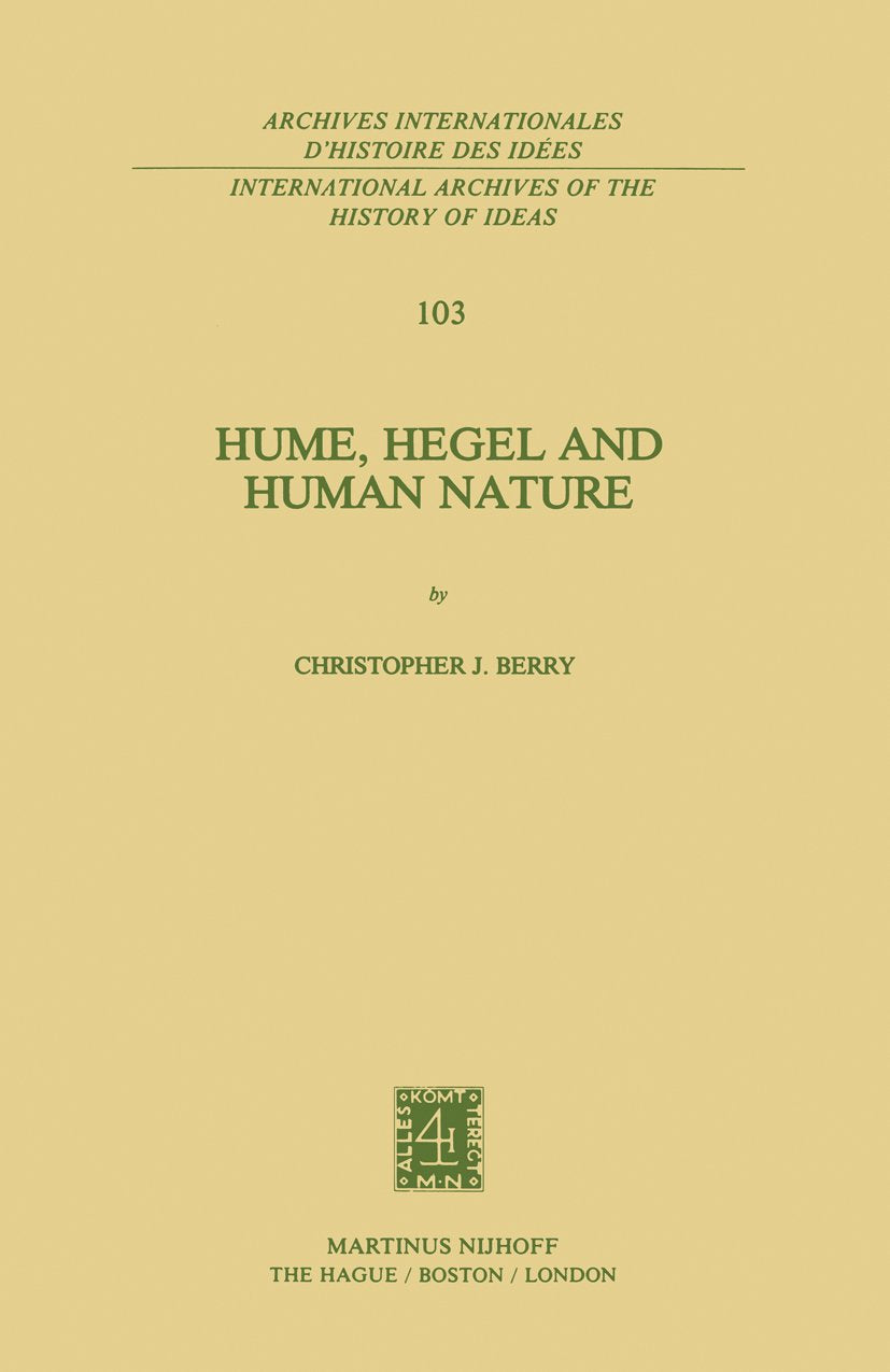 International Archives of the History of Ideas Archives internationales d'histoire des idées
