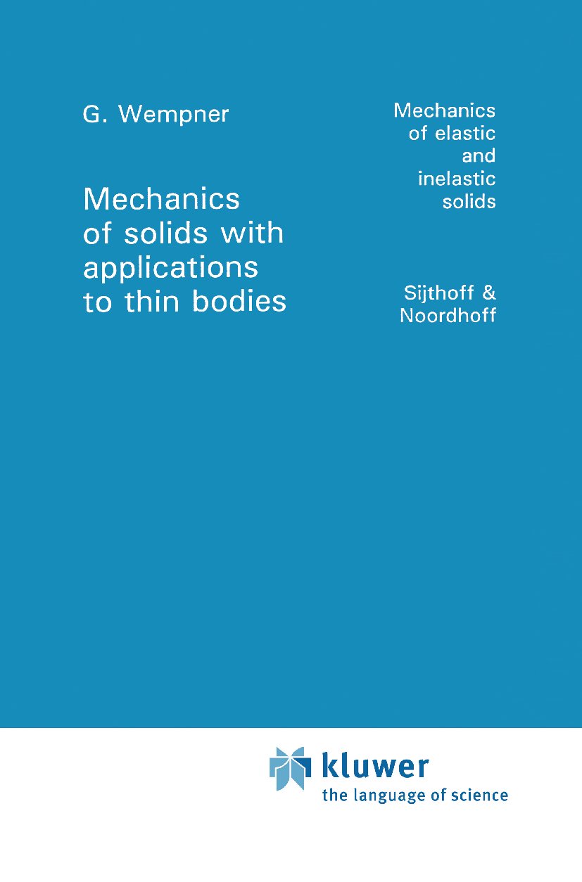 Mechanics of Elastic and Inelastic Solids