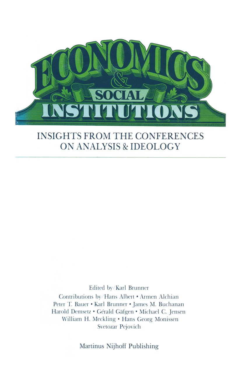 Economics Social Institutions