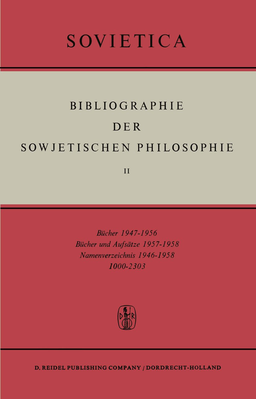 Bibliographie der Sowjetischen Philosophie