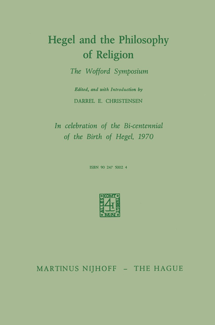 Hegel and the Philosophy of Religion