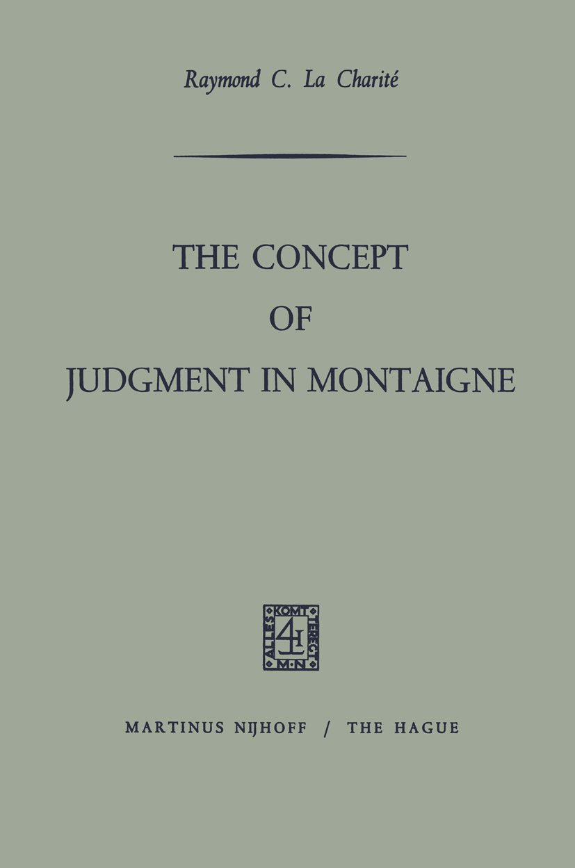 The Concept of Judgment in Montaigne