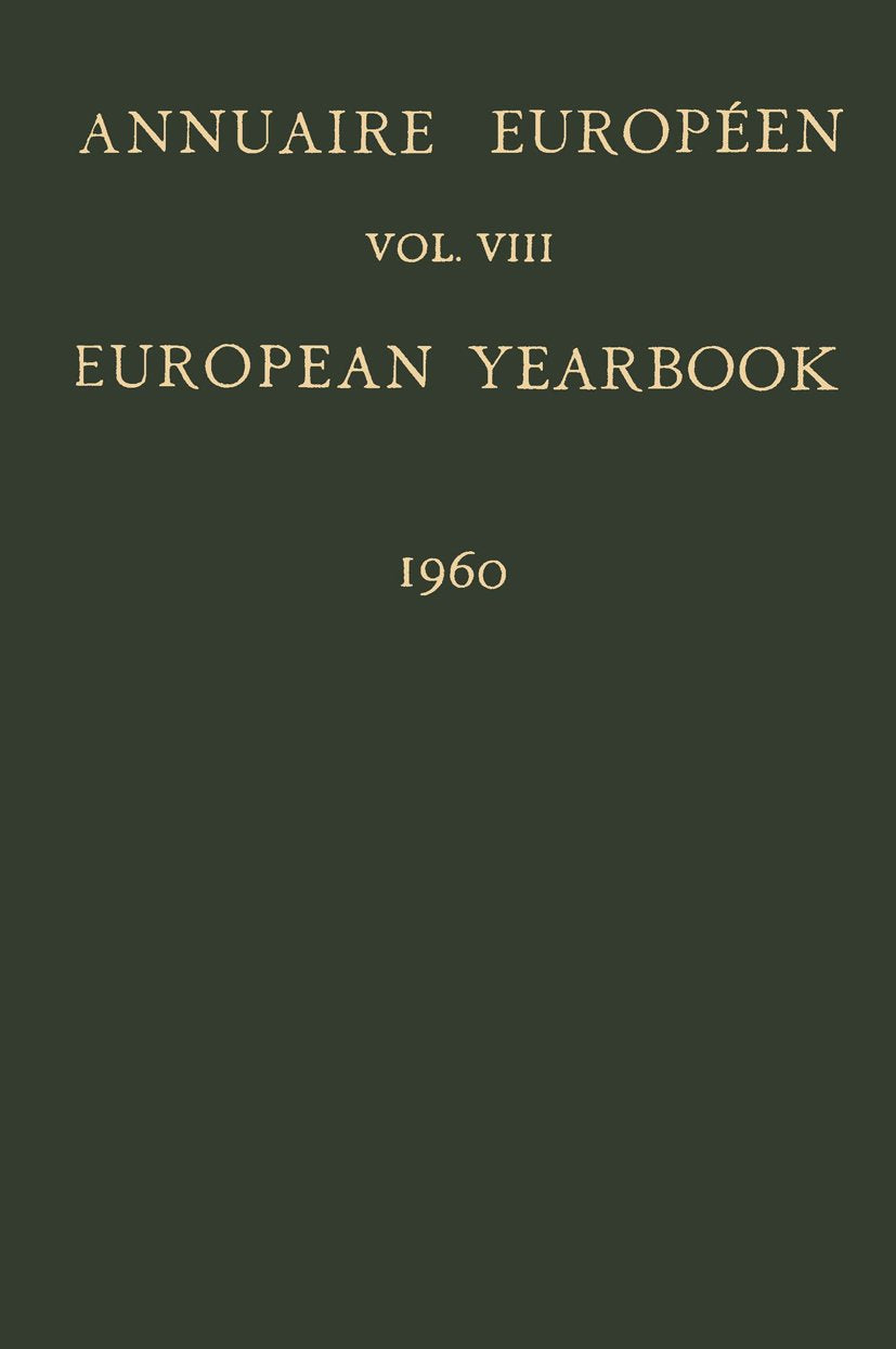 Annuaire Européen / European Yearbook