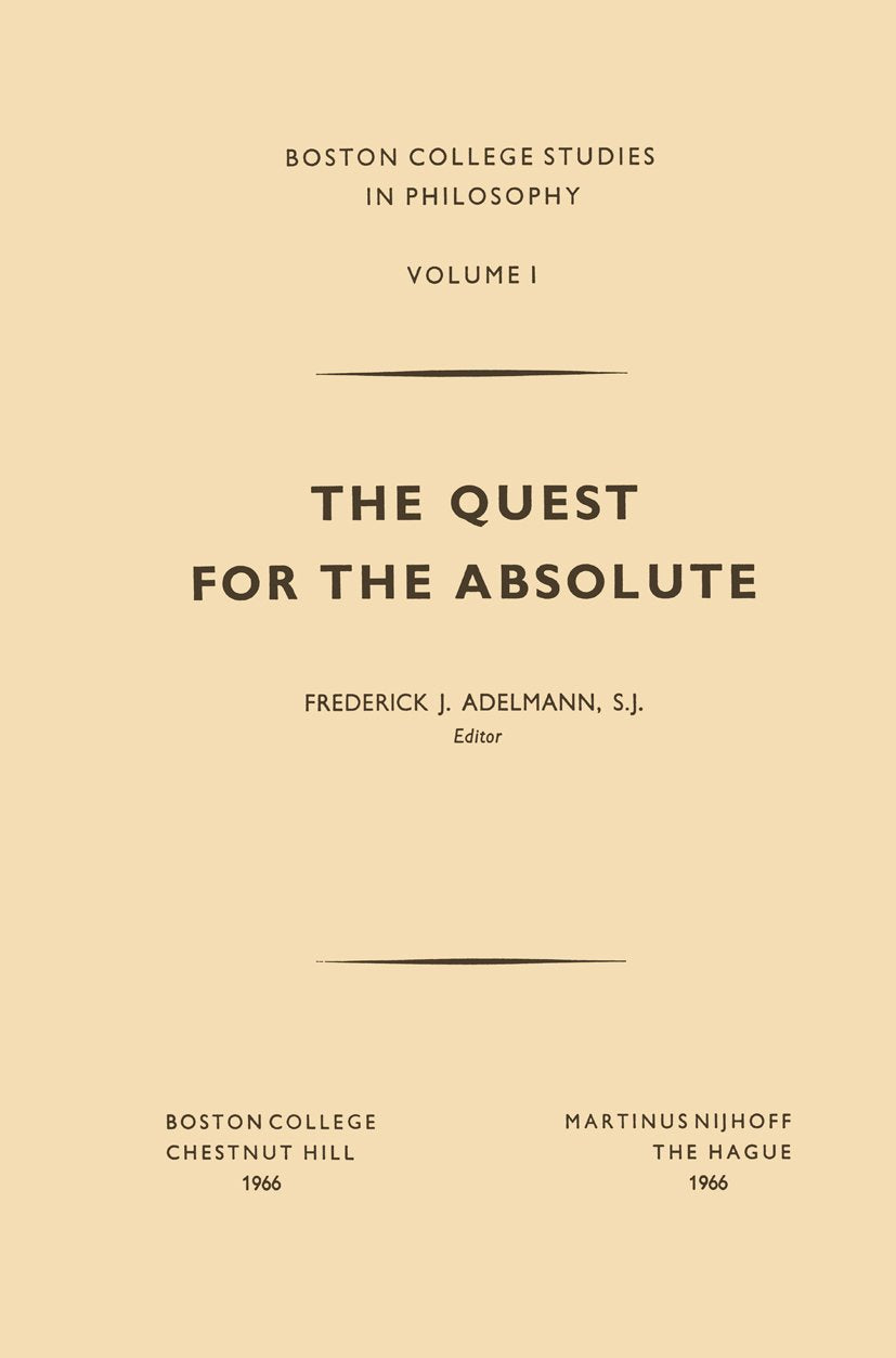 Boston College Studies in Philosophy