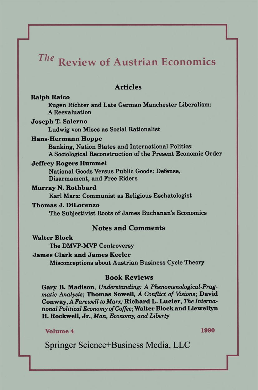 The Review of Austrian Economics