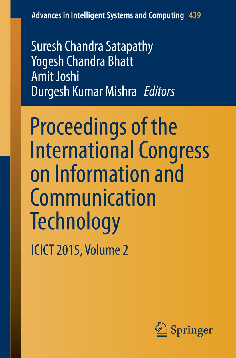 Advances in Intelligent Systems and Computing