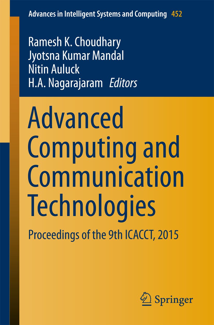 Advances in Intelligent Systems and Computing