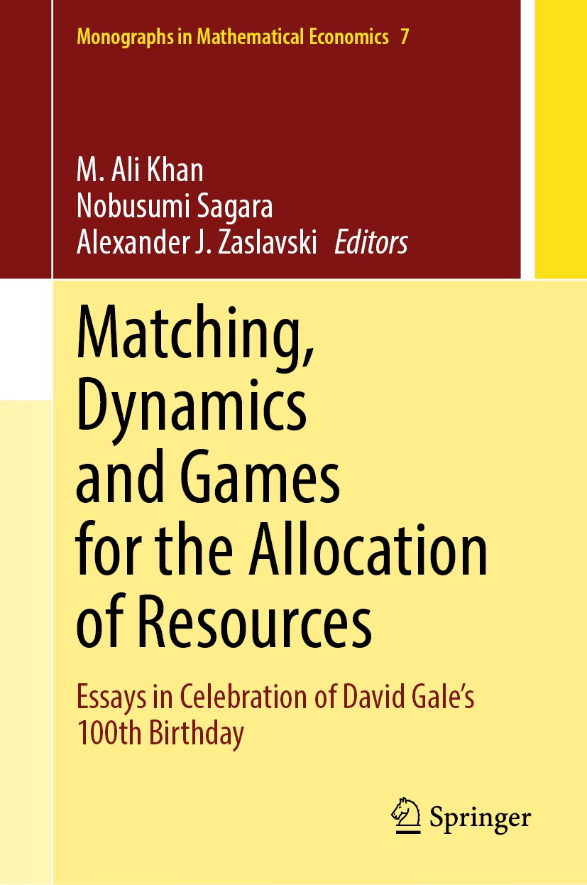 Monographs in Mathematical Economics