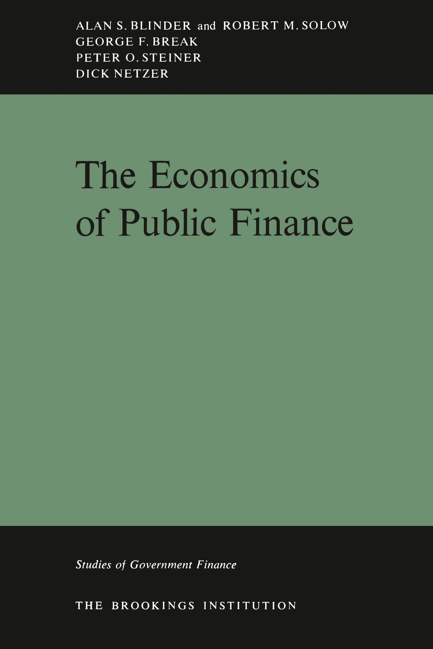 Economics Of Public Finance
