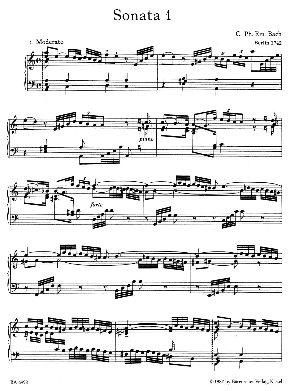 The Six Wurttemberg Sonatas Wq 49