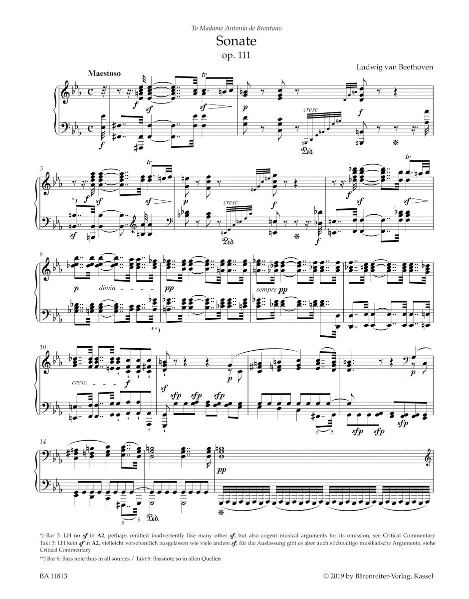 Sonata in C min op. 111