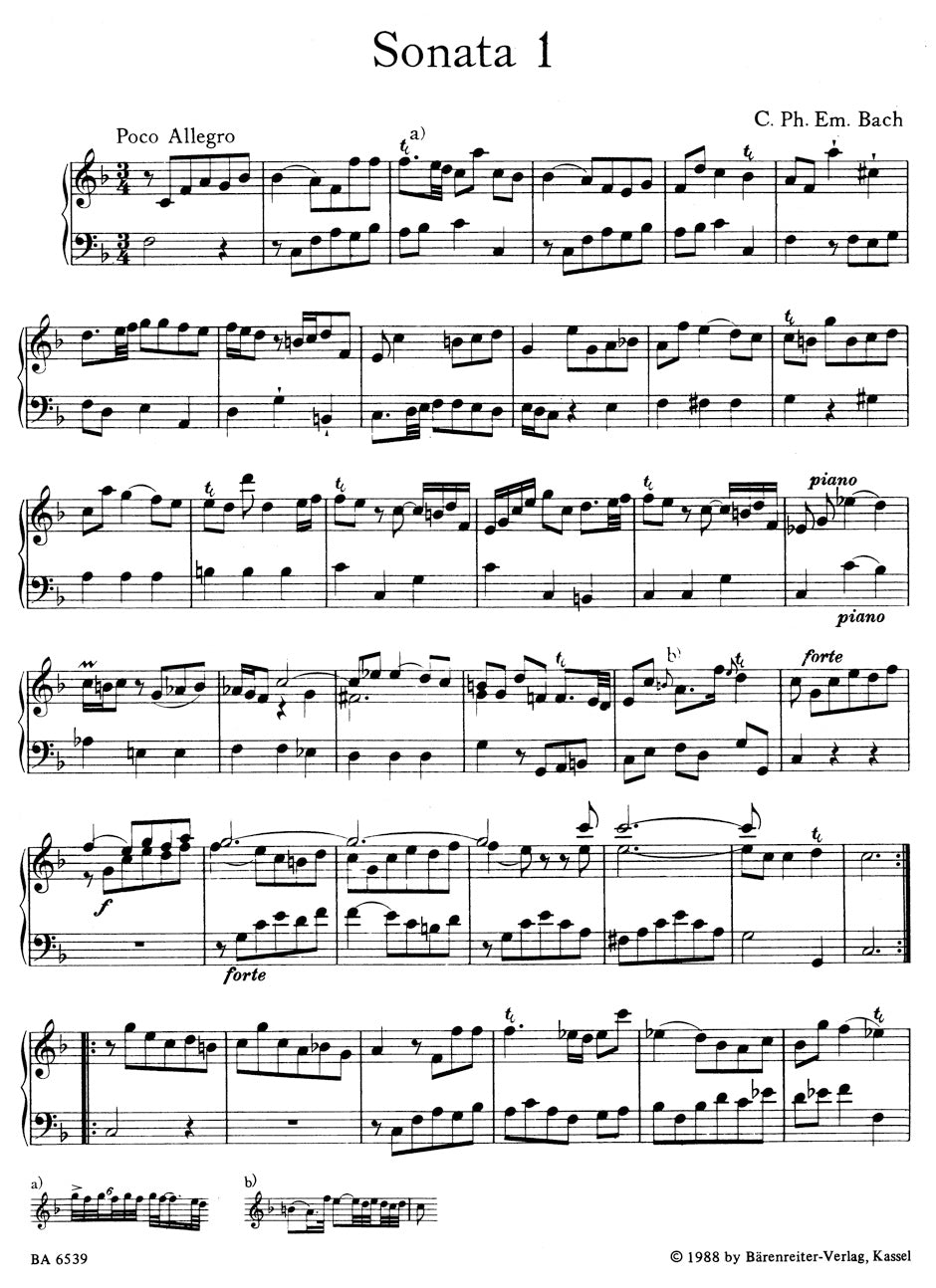 The Six Prussian Sonatas Wq48