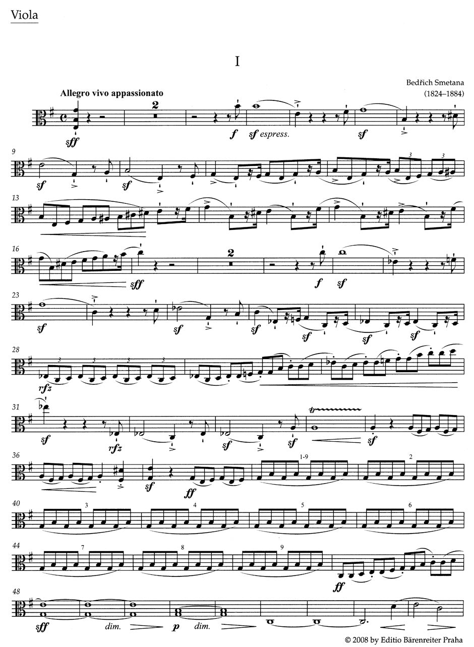 String Quartet No 1 in E min "From my Life"
