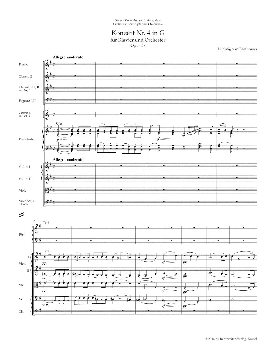 Piano Concerto No. 4 in G maj op. 58