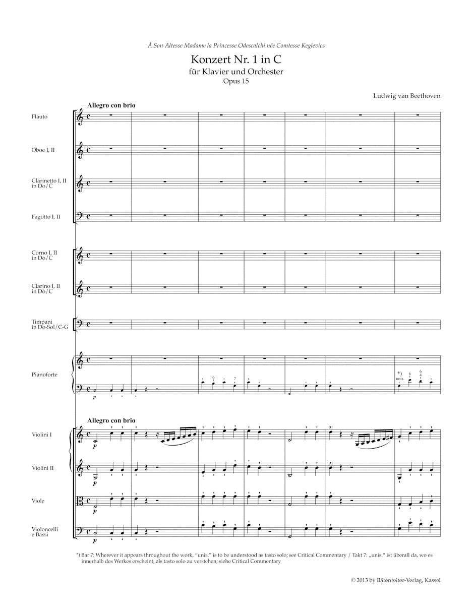 Piano Concerto No. 1 in C maj op. 15