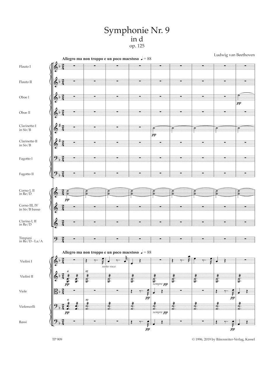 Symphony No. 9 in D min op. 125