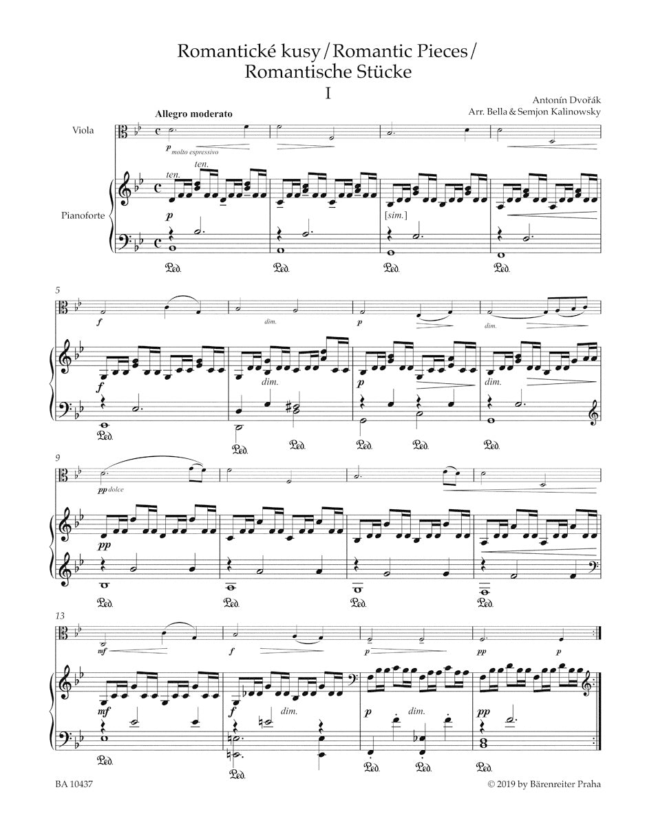 Romantic Pieces op. 75
Arranged for Viola