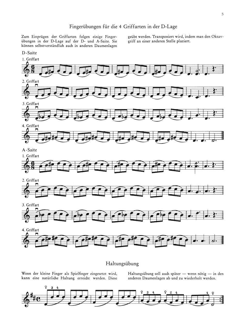 Einfuhrung in die Daumenlage.
New Perspectives in Thumb Position. 100 little exercises for Violoncello