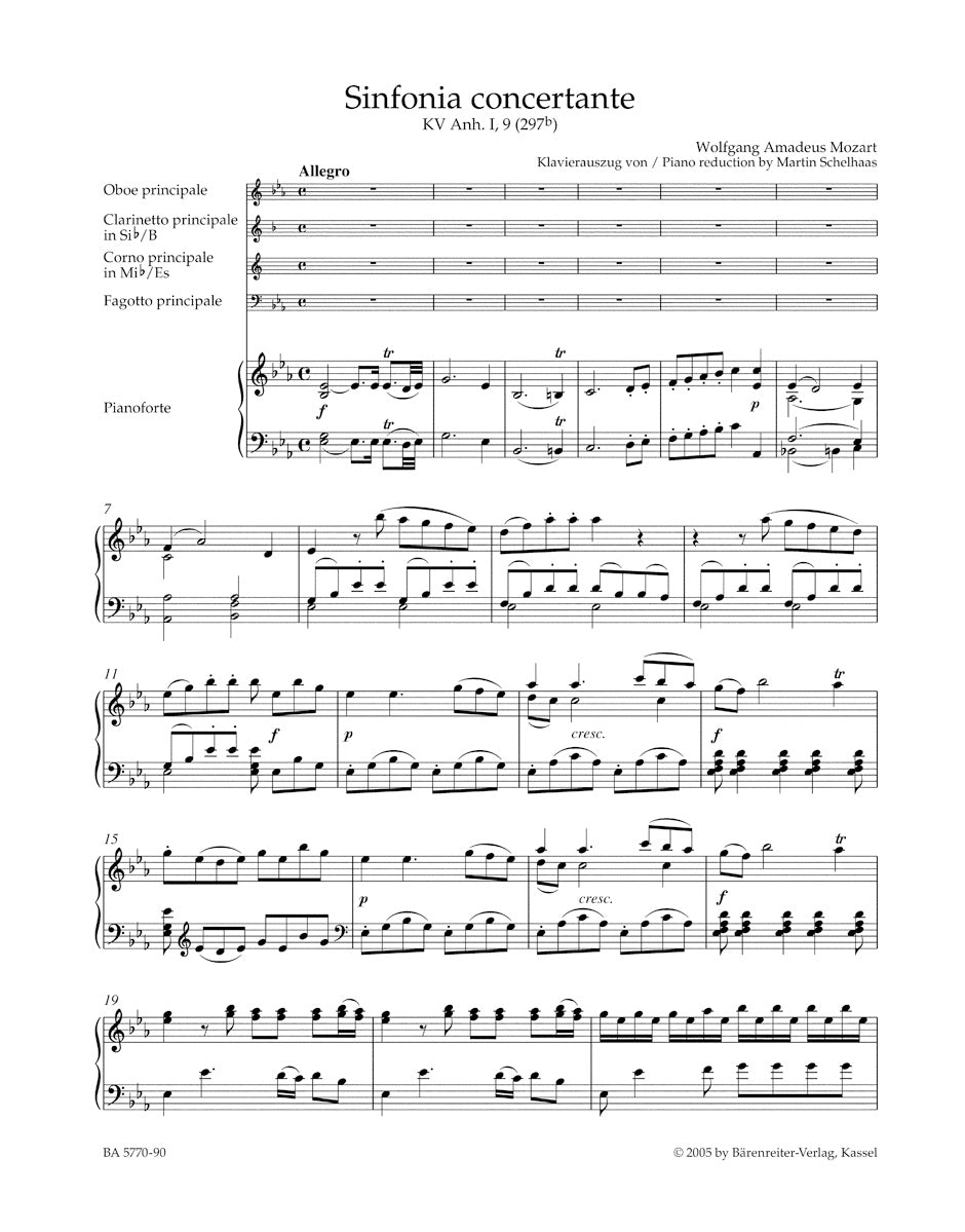 Sonfonia concertante for Oboe, Clarinet, horn, Bassoon and Orchestra